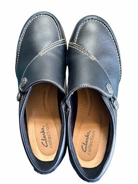 Clarks Collection Black Slip-On Casual Shoes 9W